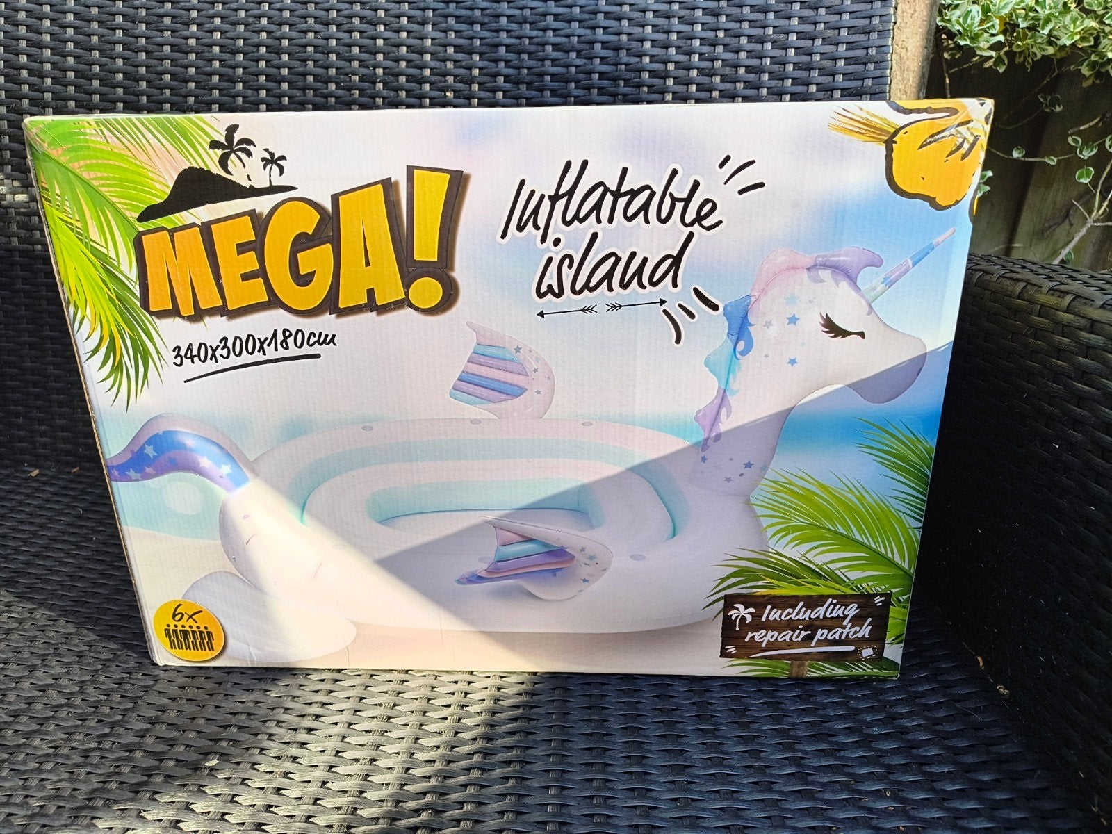 MEGA! Opblaasbaar Eenhoorn Eiland - 340x300x180cm, Ophalen, Nieuw