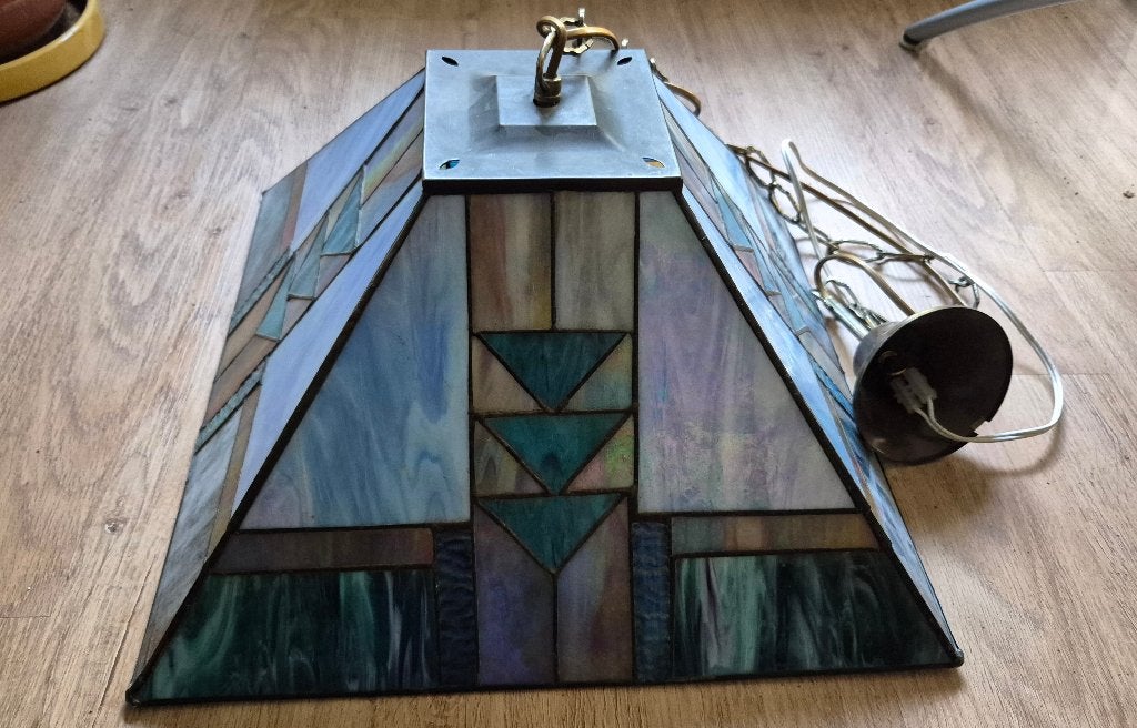 Prachtige glas-in-lood hanglamp, Ophalen