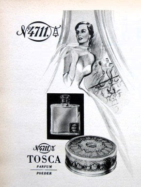15 vintage advertenties luchtjes 49-58 parfums parfum geuren, Ophalen of Verzenden, Zo goed als nieuw, Overige typen