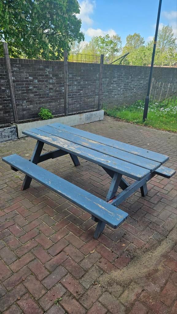Picknicktafel opknappertje - Geef hem een tweede leven!, Ophalen, Gebruikt, Rechthoekig, Hout