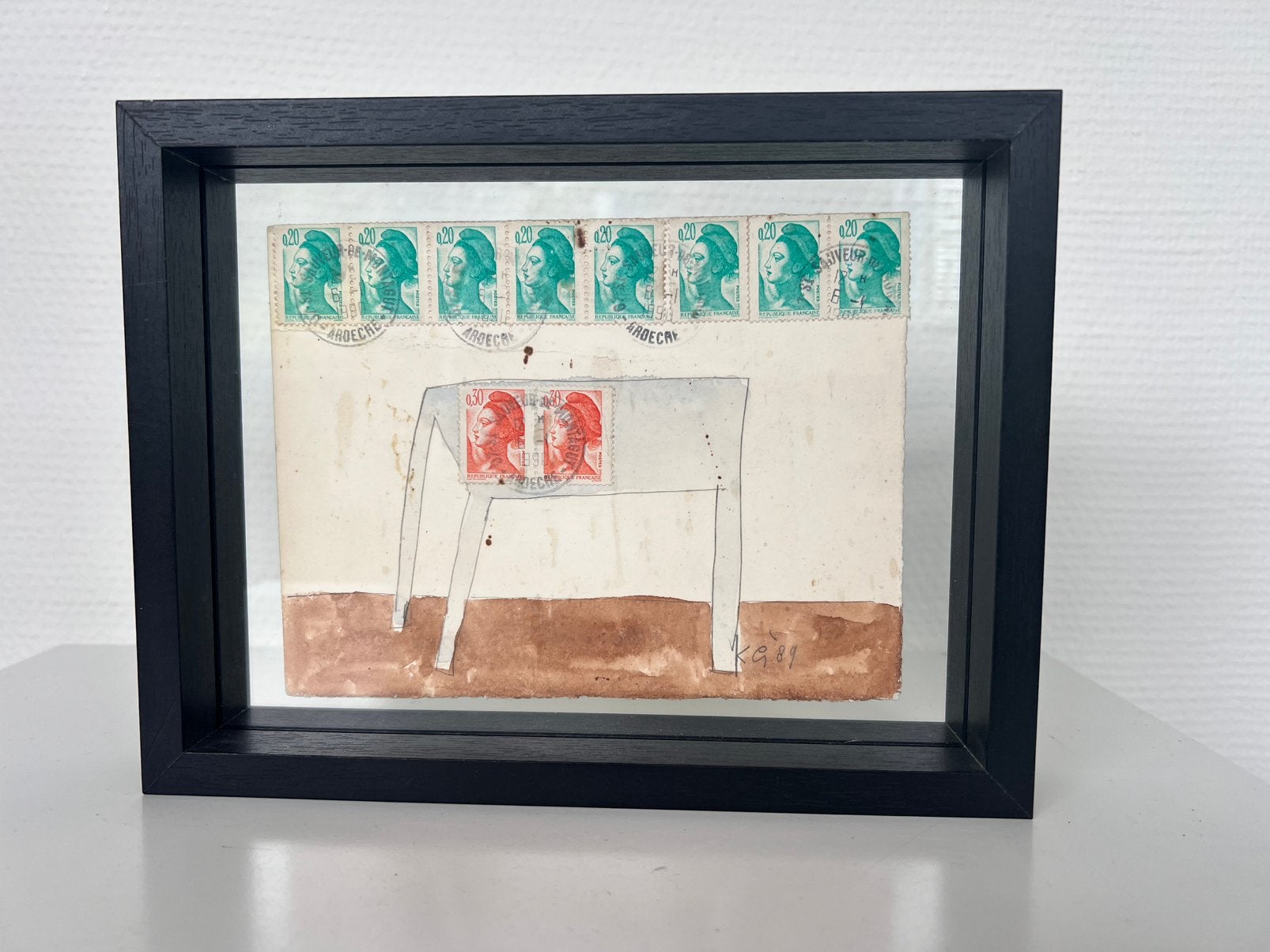 Klaas Gubbels, kleine zeldzame aquarel uit 1989