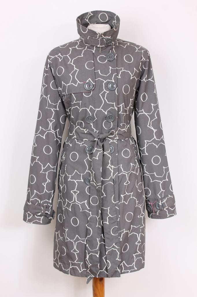 Trenchcoat Happy Rainy Days maat 42, Maat 42/44 (L), Ophalen of Verzenden, Zo goed als nieuw, Grijs
