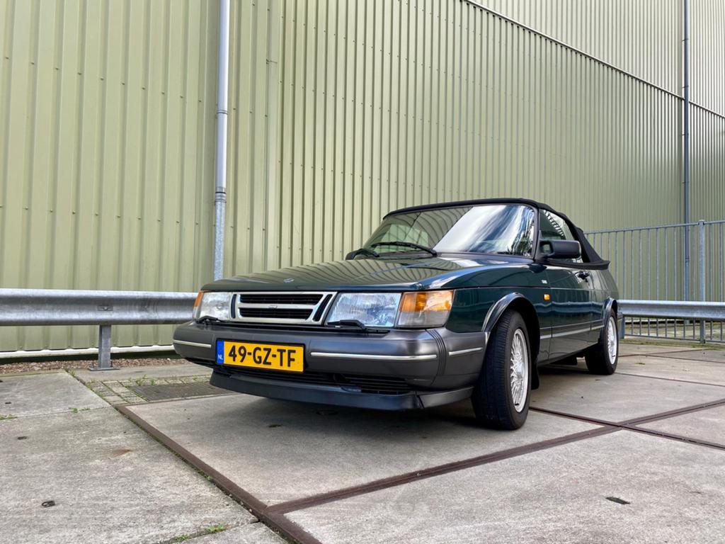 Saab 900 2.0 16 S Cabrio U9 1992 Groen, Voorwielaandrijving, 1280 kg, 4 cilinders, Cabriolet