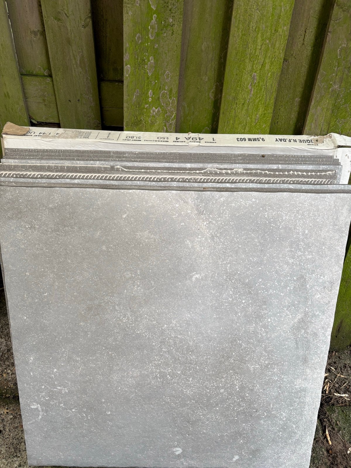 Grijze vloertegels - 9,5mm dik - 40x40 cm, Ophalen, Keramiek, Nieuw, 20 tot 40 cm