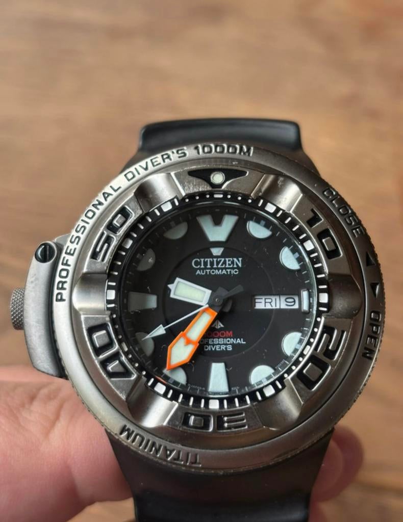 Citizen Promaster Autozilla, Ophalen of Verzenden, Zo goed als nieuw, Staal, Citizen