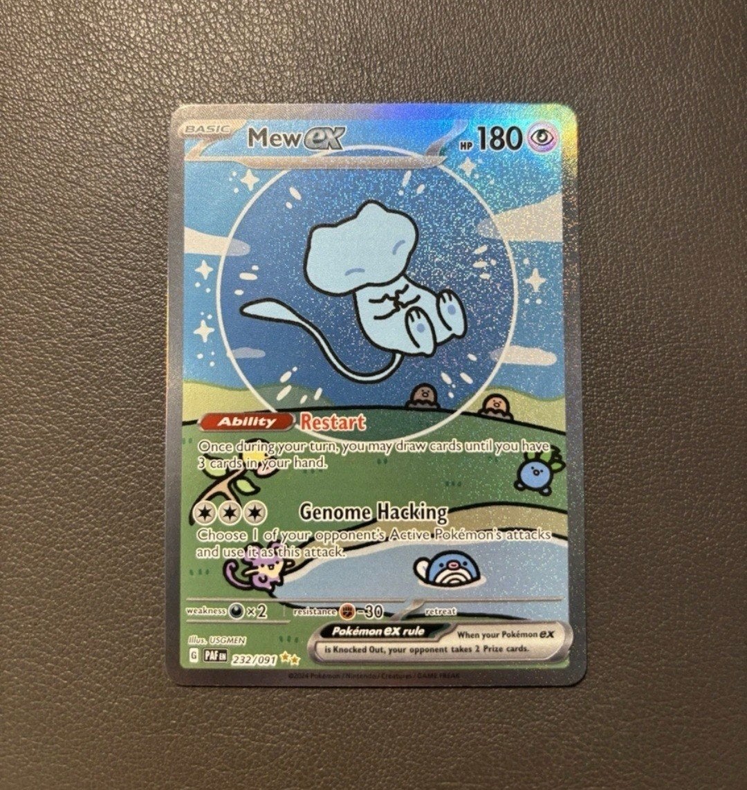 Mew ex 232/091 - Pokémon kaart, Ophalen of Verzenden, Zo goed als nieuw, Losse kaart, Foil