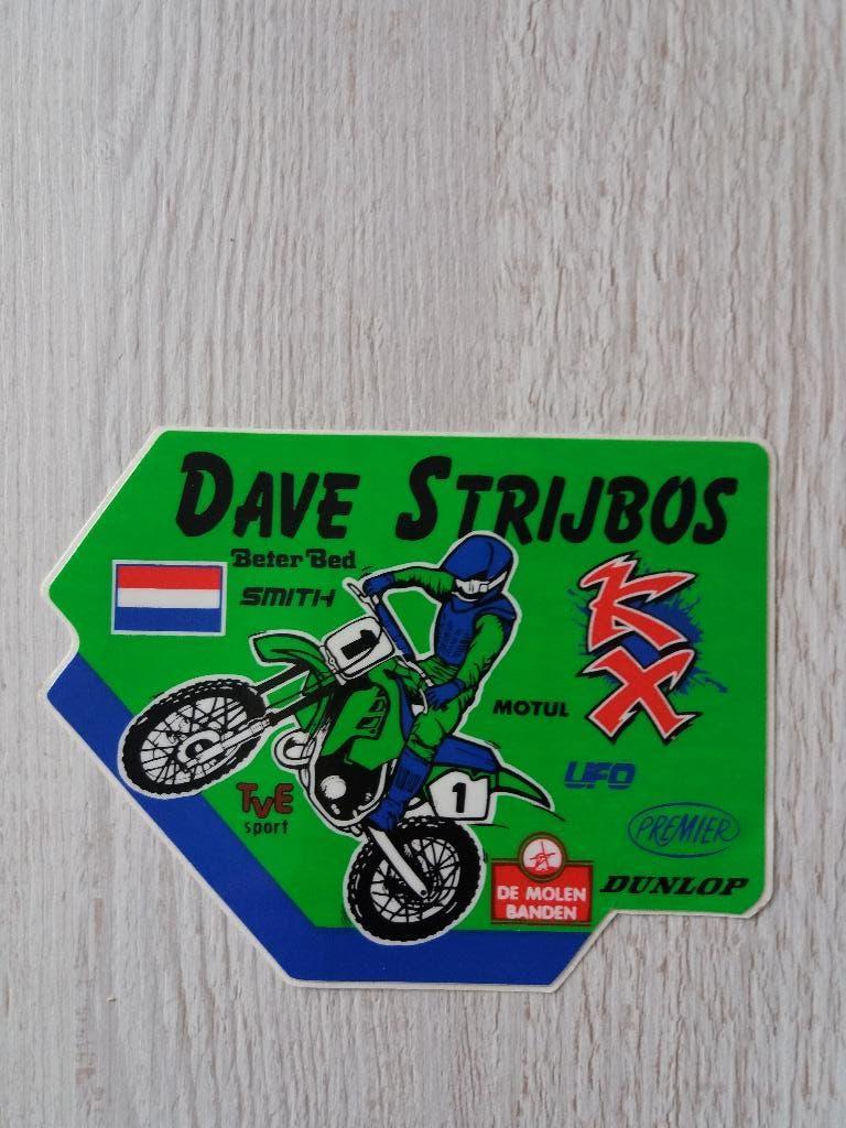 sticker Motorcrosser DAVE STRIJBOS, Ophalen of Verzenden, Zo goed als nieuw, Sport