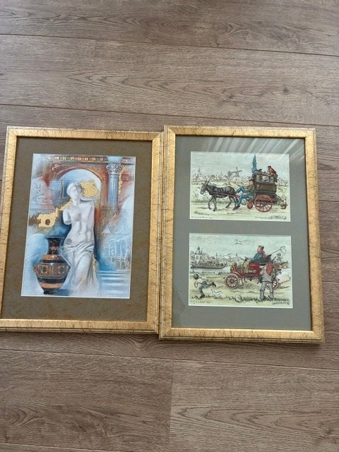 penseel tekening, Antiek en Kunst, Ophalen of Verzenden, Tekening, Pentekening, Handgemaakt