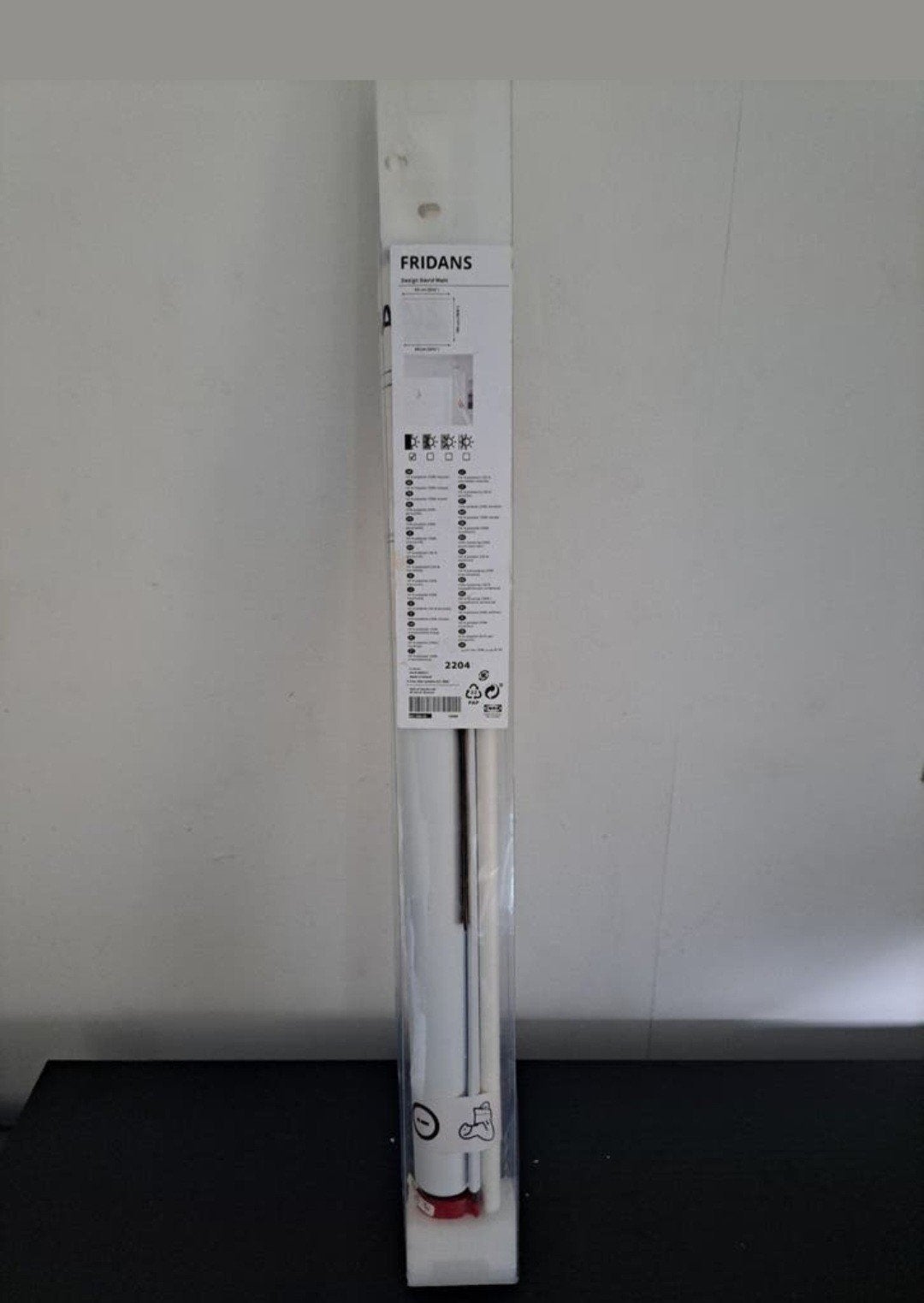 IKEA FRIDANS rolgordijn 60x195 cm, wit, Ophalen of Verzenden, Nieuw, Wit