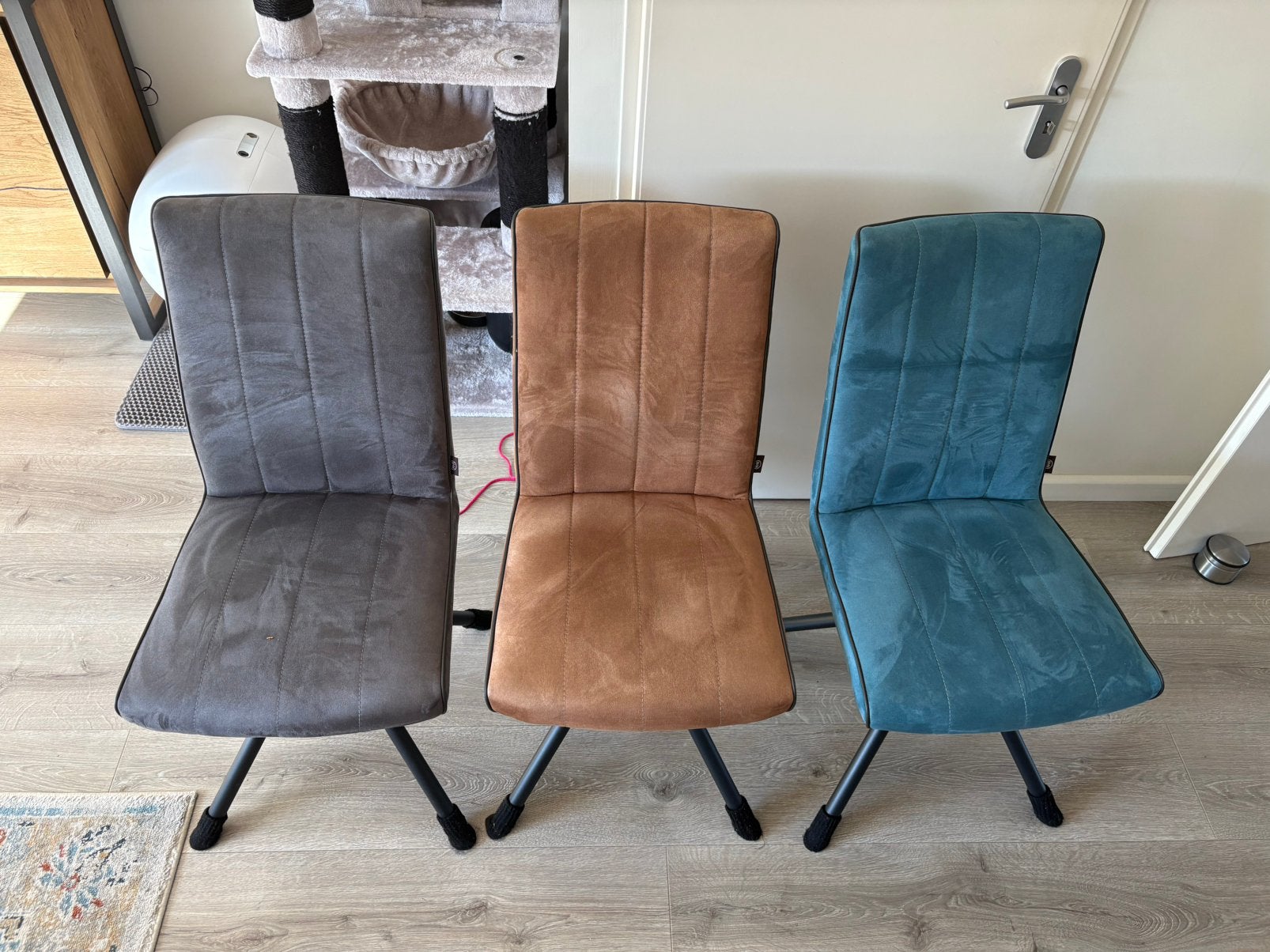 Henders & Hazel Elza eetkamerstoelen (6x), Ophalen, Gebruikt, Overige kleuren, Stof
