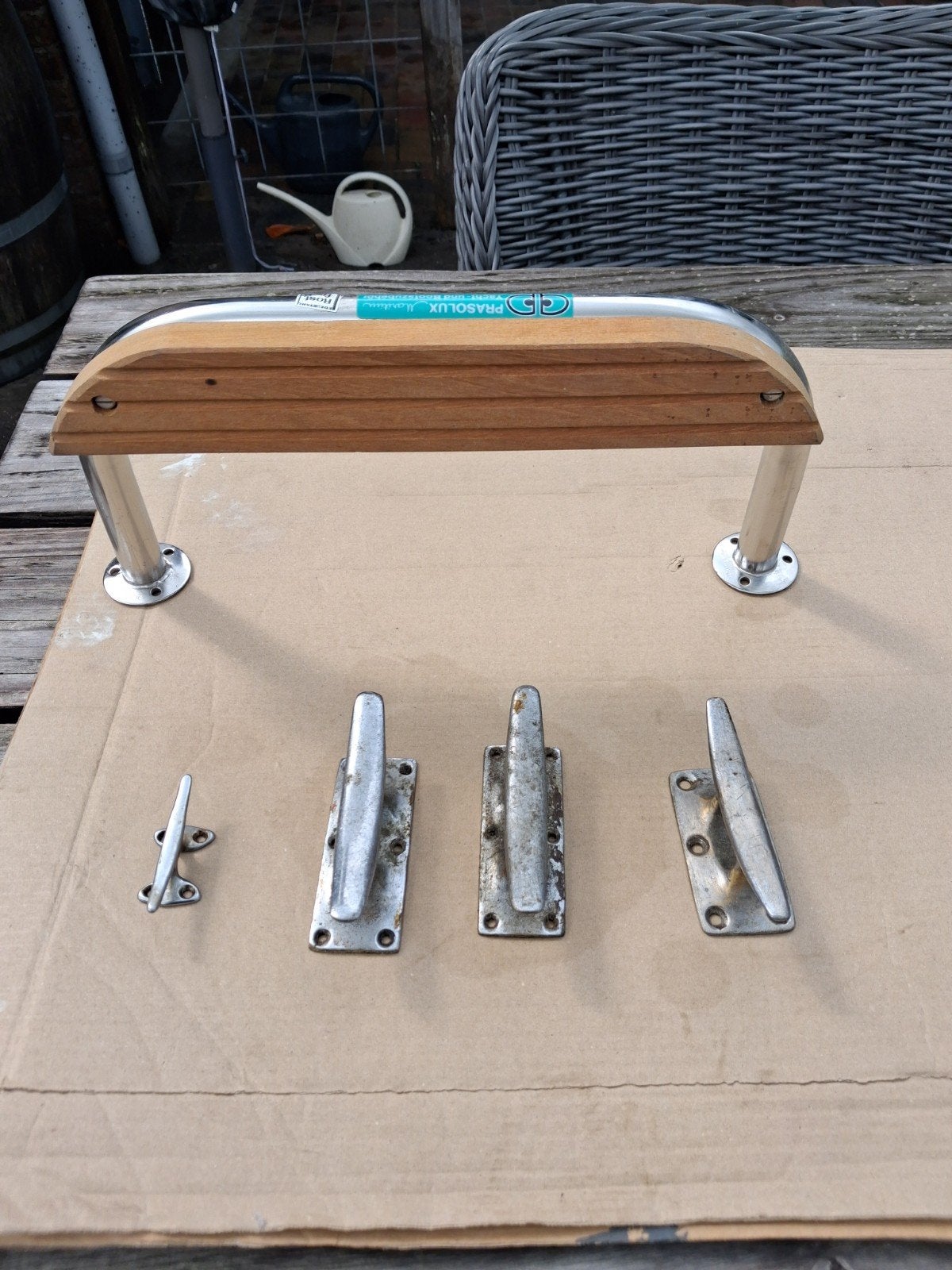 Spiegel traptrede h op h 37 cm plus 4 maal kikker gebruikt, Ophalen, Gebruikt, Overige typen