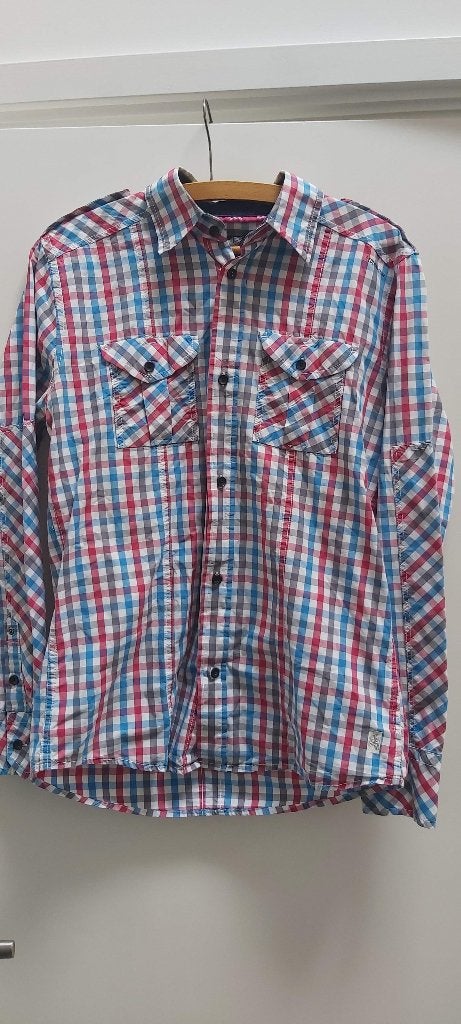 Cult Edition Denim + Stuff blouse overhemd maat S rood wit b, Kleding | Heren, Overhemden, Cult Edition, Overige kleuren, Zo goed als nieuw