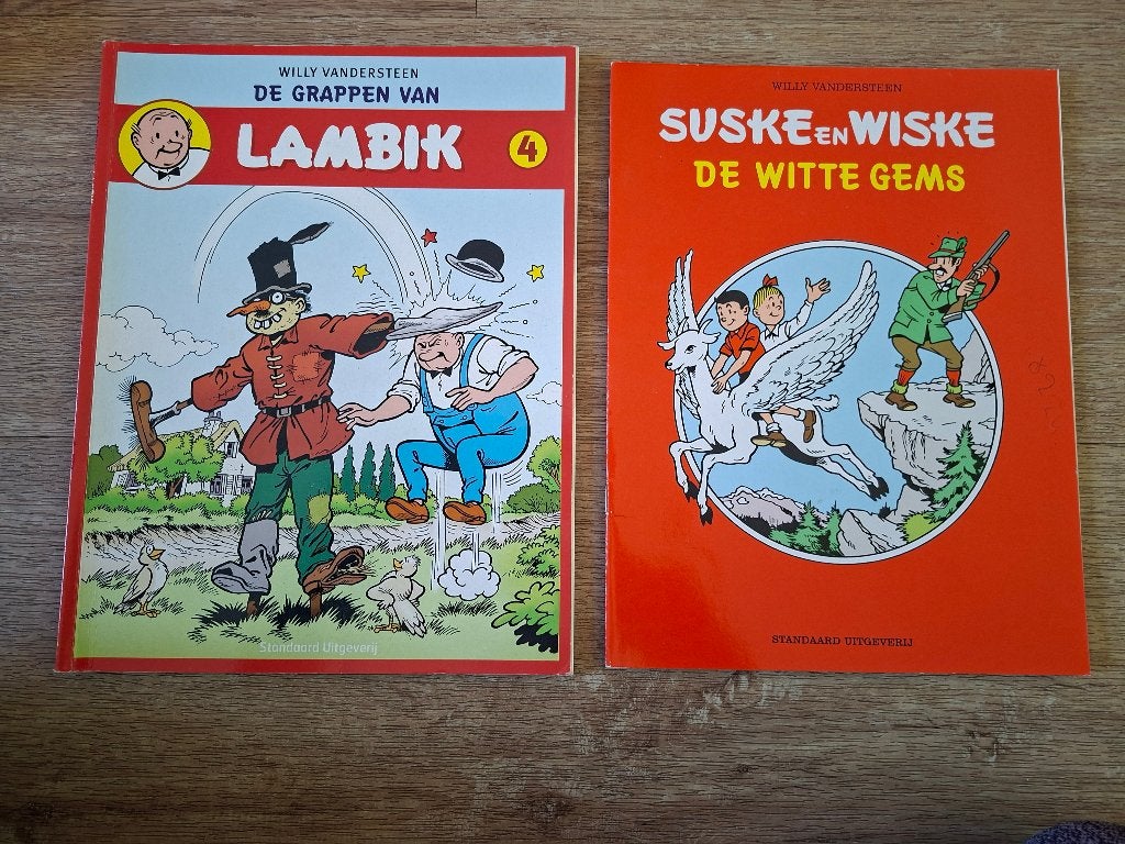 Willly Vandersteen De grappen van Lambik en De witte Gems, Meerdere stripboeken, Ophalen of Verzenden, Gelezen