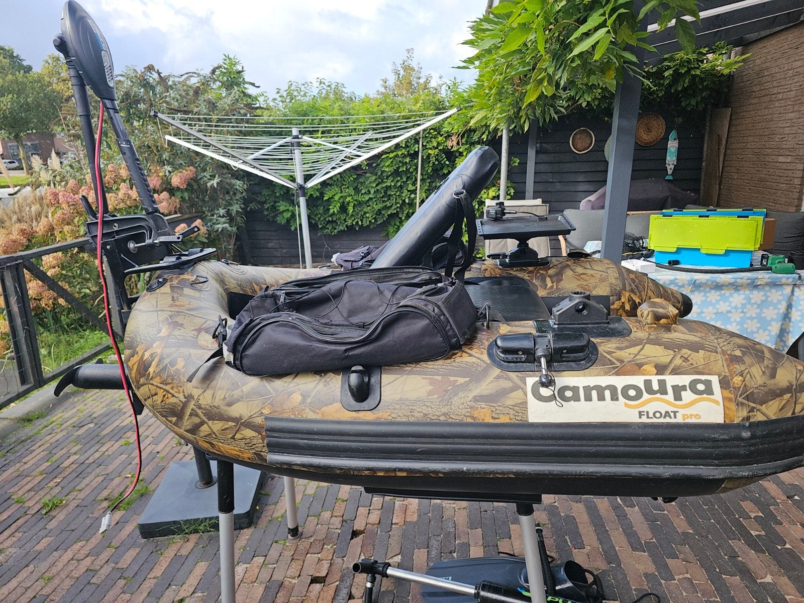 Complete Camoura Floatpro Bellyboat Set – incl. 12BB motor, Ophalen, Gebruikt, Overige typen