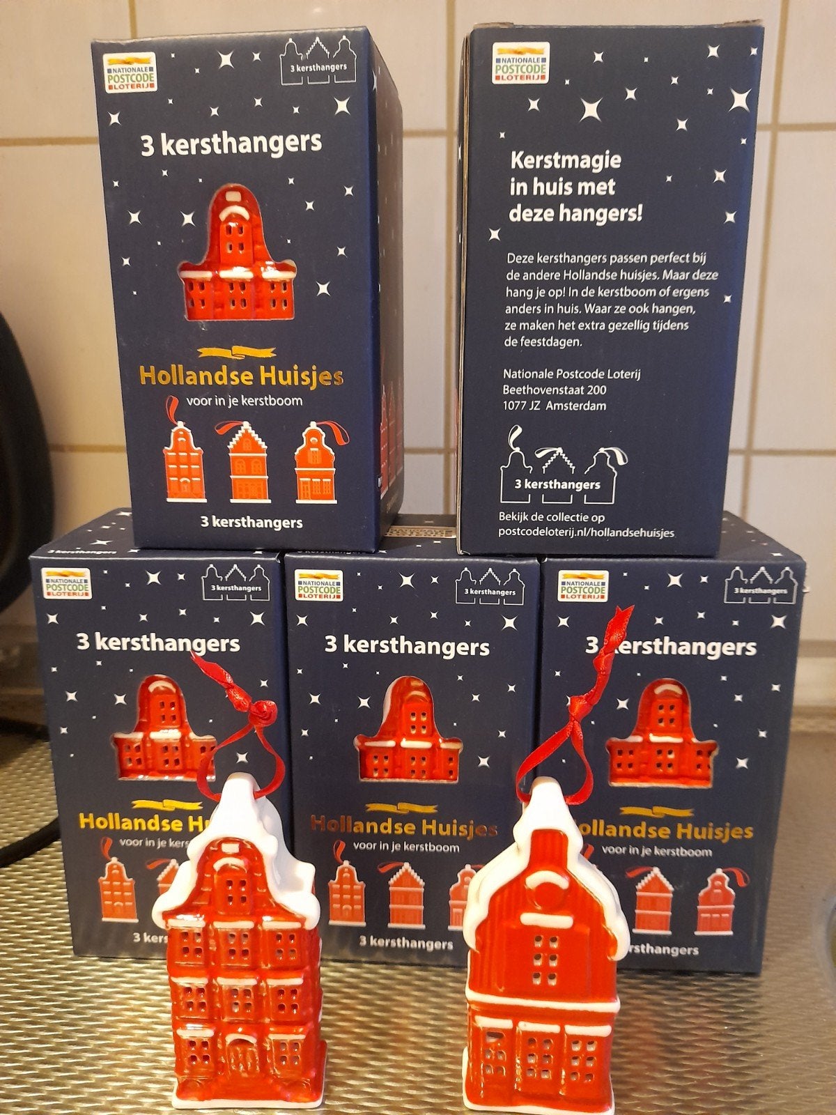 Mini kerst boom hangers, 3 stuks in 1 doos., Diversen, Kerst, Ophalen, Nieuw