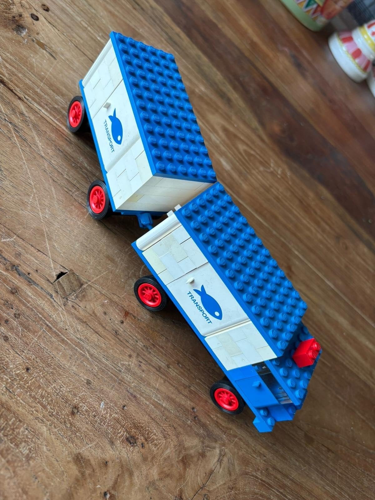 lego 375-3  Koelwagen en oplegger uit 1971 100% Compleet, Verzamelen, G1, Ophalen of Verzenden