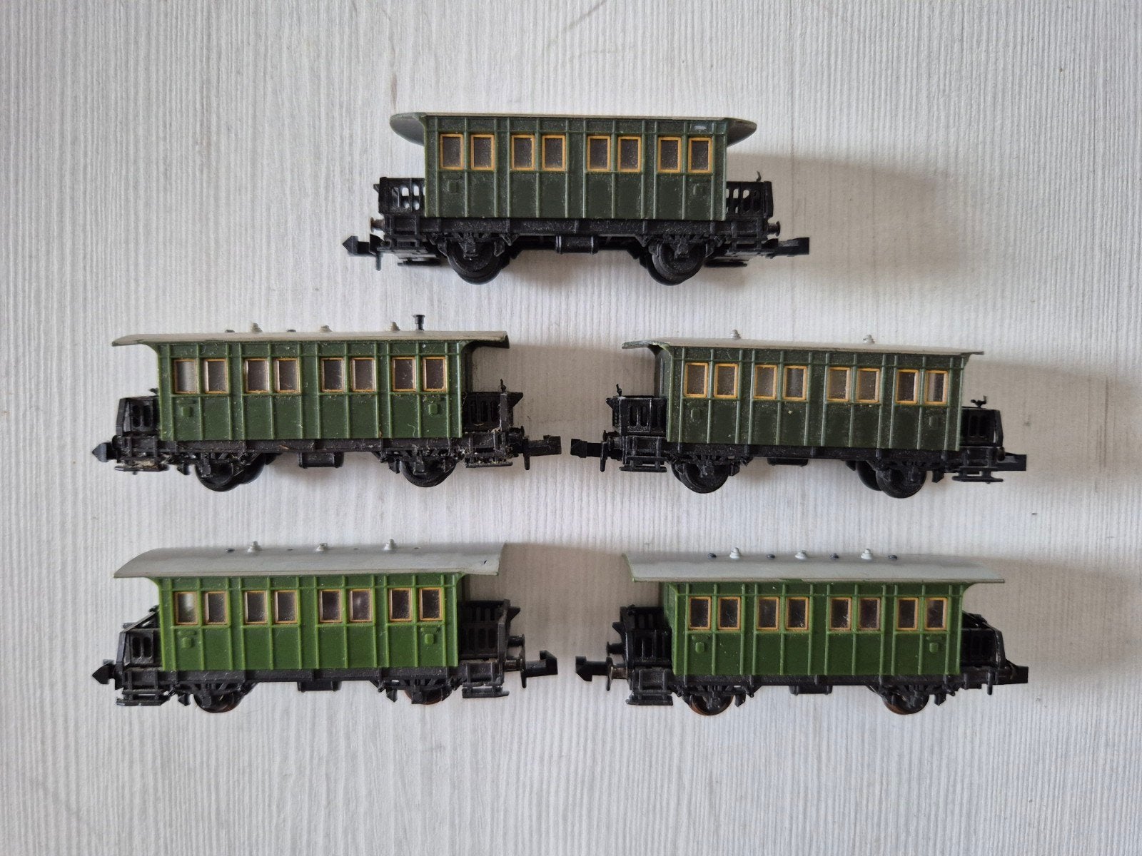 14 N-spoor klassieke rijtuigen, Gebruikt, Gelijkstroom, Trix, Wagon