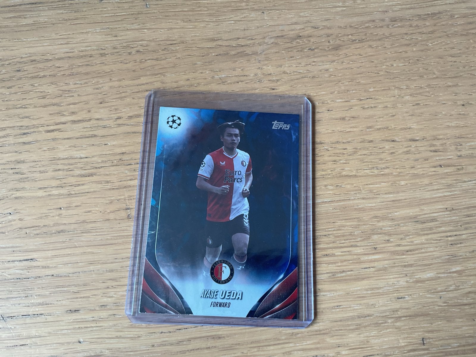 Ayase Ueda Topps Champions League Kaart Feyenoord 123/125, Verzamelen, Ophalen of Verzenden, Zo goed als nieuw, Feyenoord, Spelerskaart