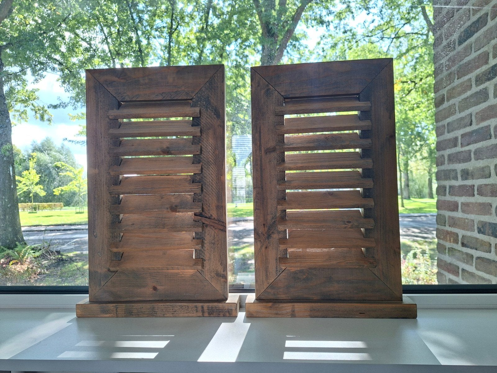 Raamscherm houten luiken/shutter, Ophalen of Verzenden