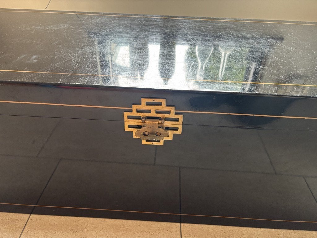 Chinese kist, Ophalen, Eikenhout, 100 tot 150 cm, 50 tot 75 cm