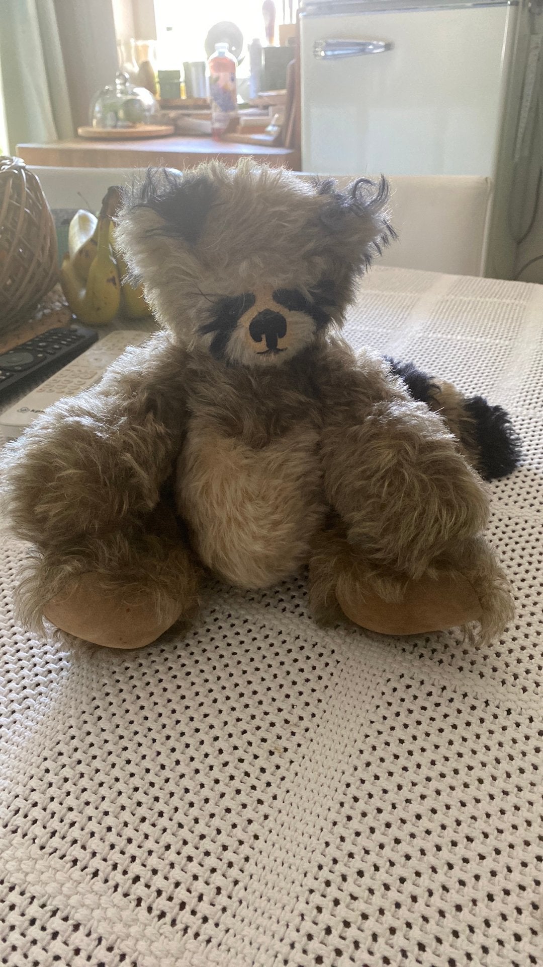 Waggish Teddie’s handgemaakte wasbeer met orginele label, Ophalen of Verzenden, Zo goed als nieuw, Stoffen beer, Overige merken