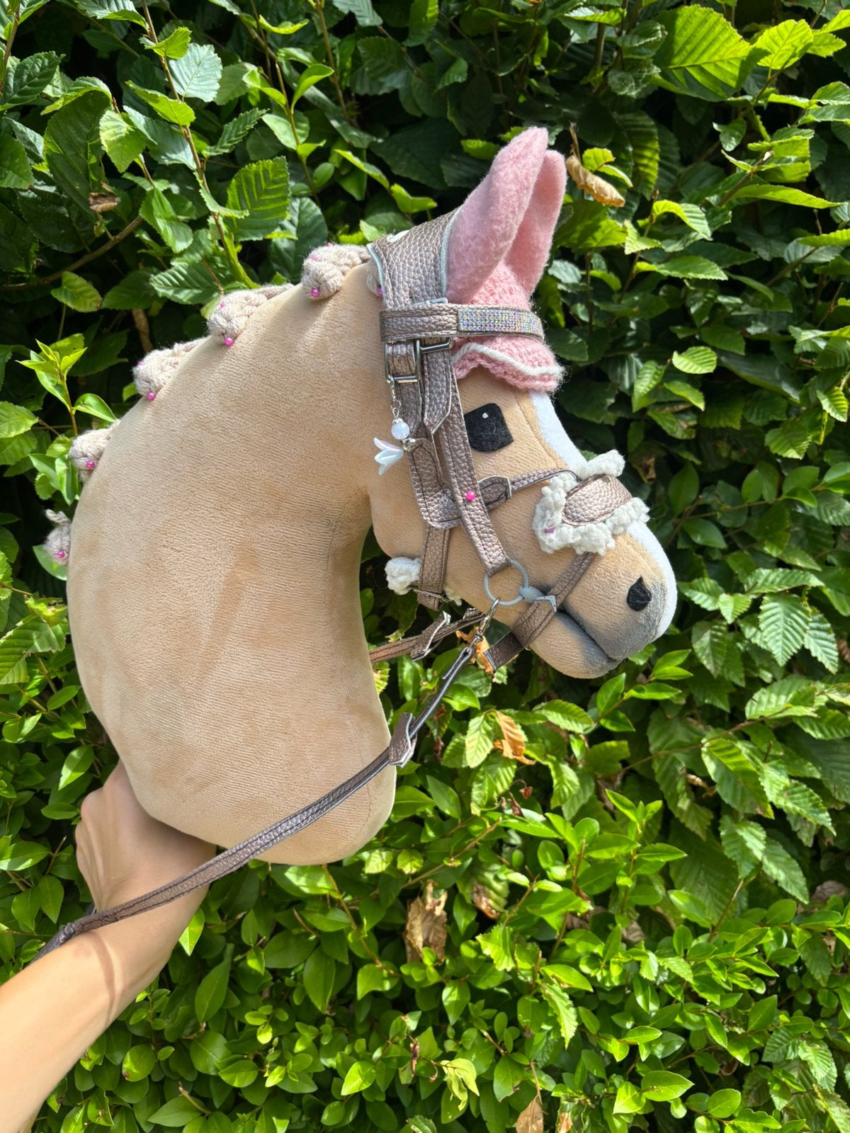 Ovega hobbyhorse incl hoofdstel en oornetje, Ophalen of Verzenden, Zo goed als nieuw