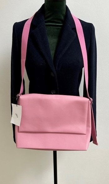 SPLINTERNIEUW Walk with Me leren tas Messenger Bag L ROZE, Overige merken, Verzenden, Nieuw, Roze