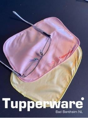 Tupperware brillendoekjes, set van 2, nieuw, Ophalen of Verzenden, Nieuw, Geel, Overige typen