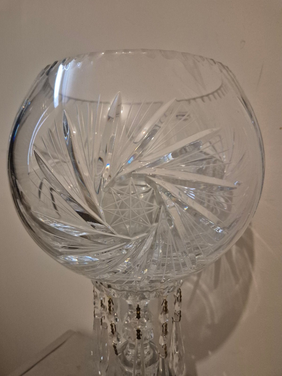 Grote kristallen windlicht., Ophalen