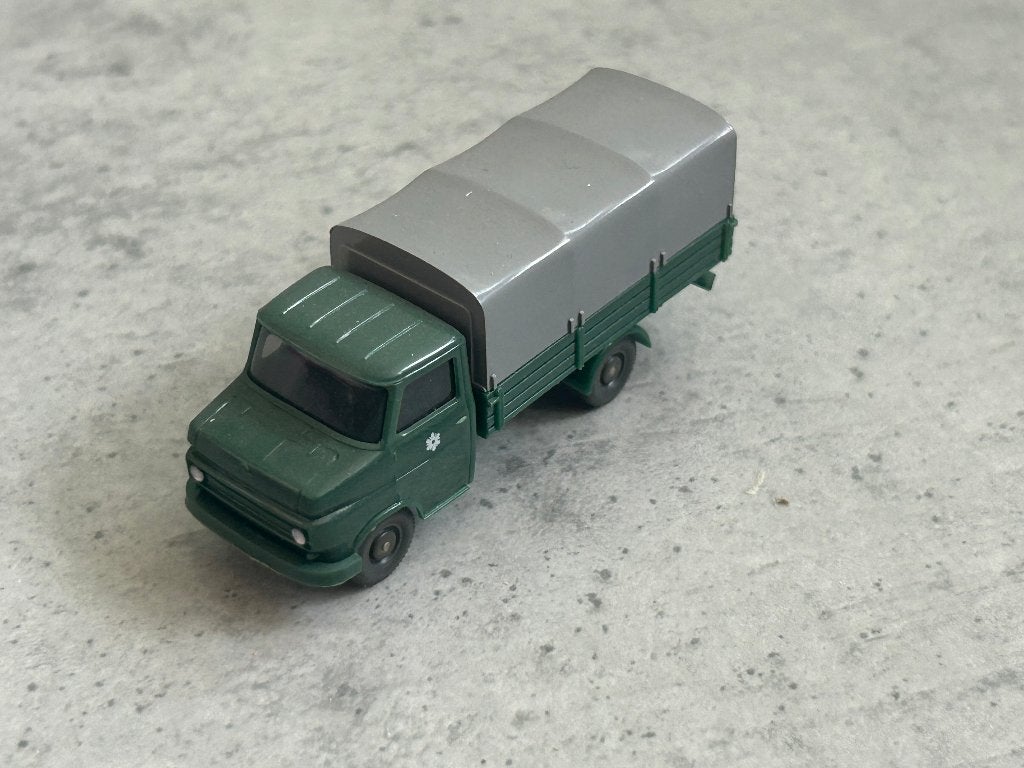 Wiking 1:87 Opel Blitz met huif leger (1), Ophalen of Verzenden, Zo goed als nieuw, Auto, Wiking