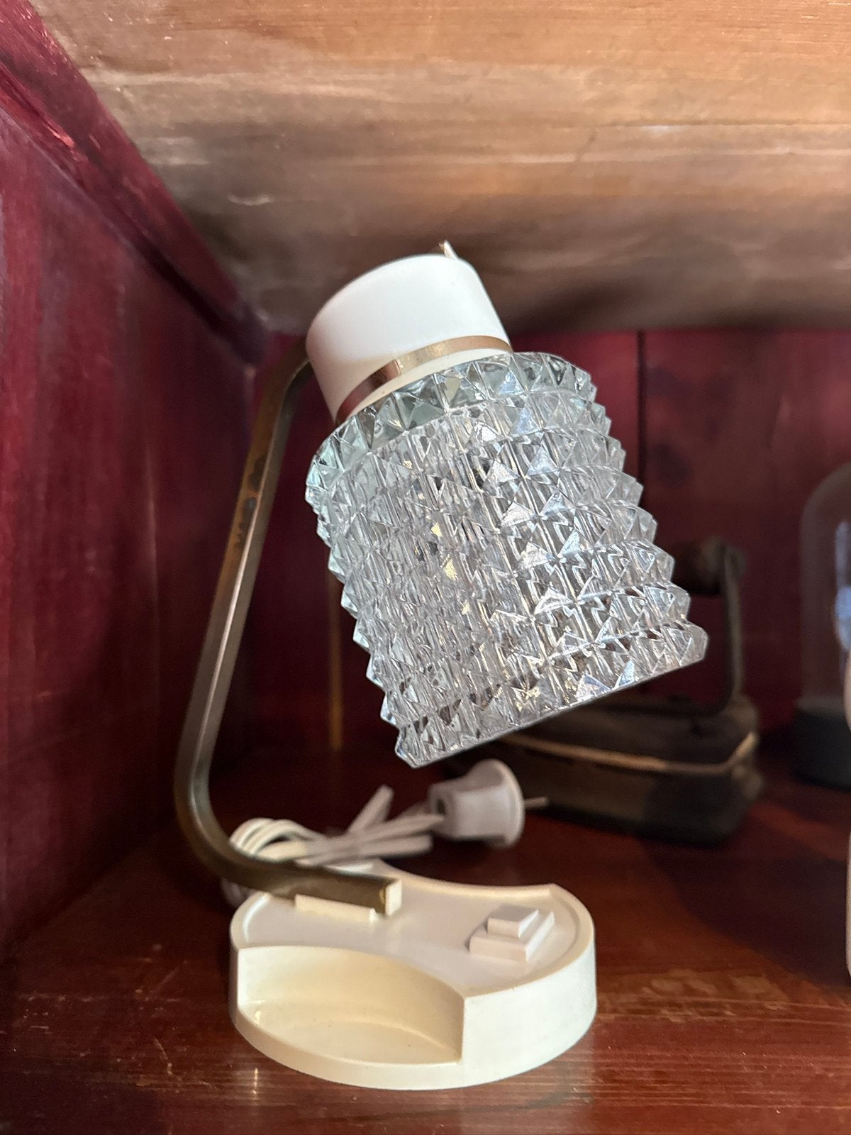 Leuk retro lampje, Vintage retro design regency, Ophalen of Verzenden, Zo goed als nieuw, Glas