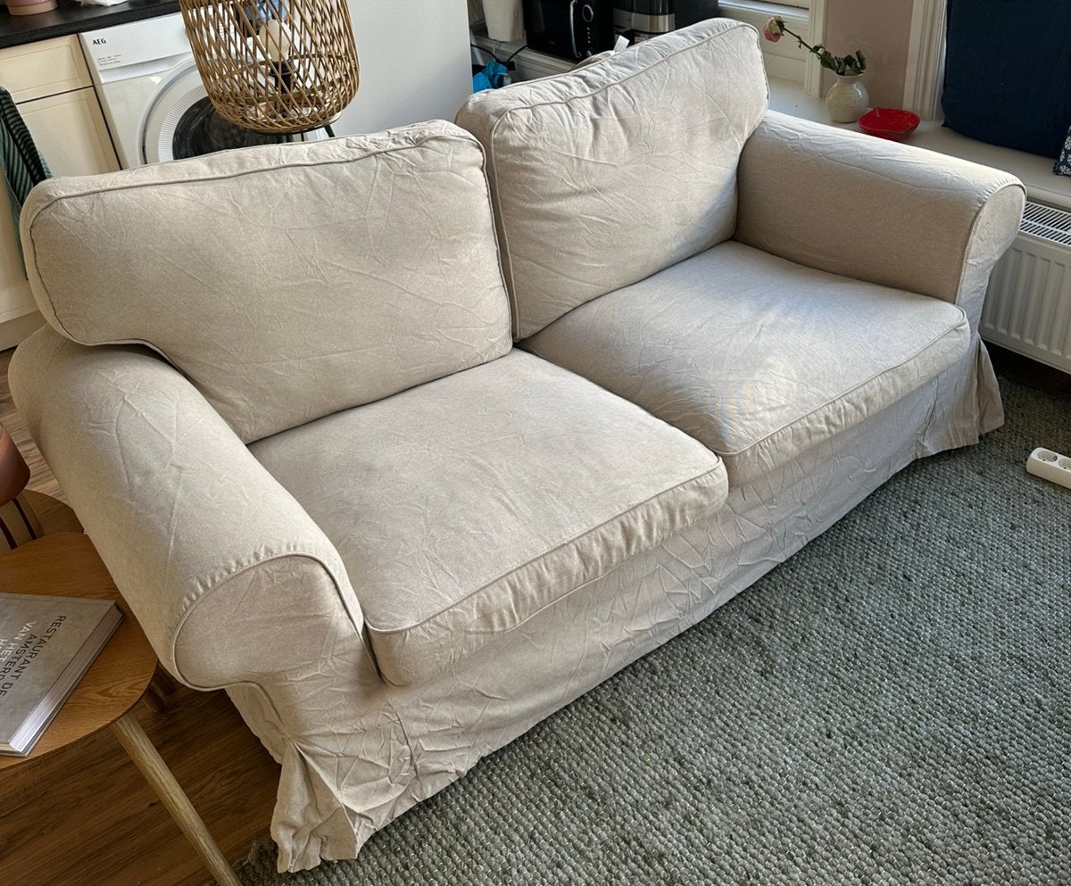 Beige Ektorp bank Ikea, Ophalen, Zo goed als nieuw