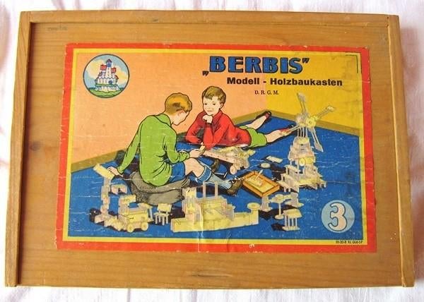 Vintage BERBIS Modell-Holzbaukasten Nr. 3 – jaren'30 – DRGM, Antiek en Kunst, Antiek | Speelgoed, Ophalen