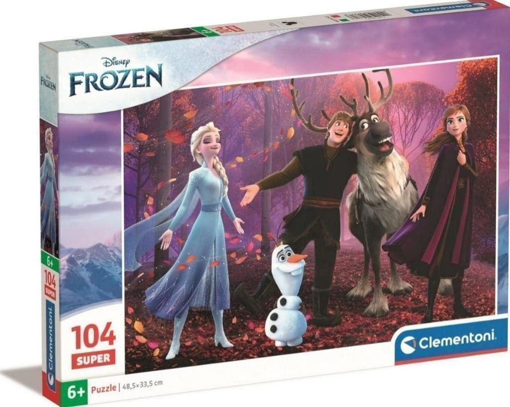 Disney Frozen Puzzel - 104 stukjes - Clementoni Legpuzzel, Nieuw, Nvt, Nvt, Nvt