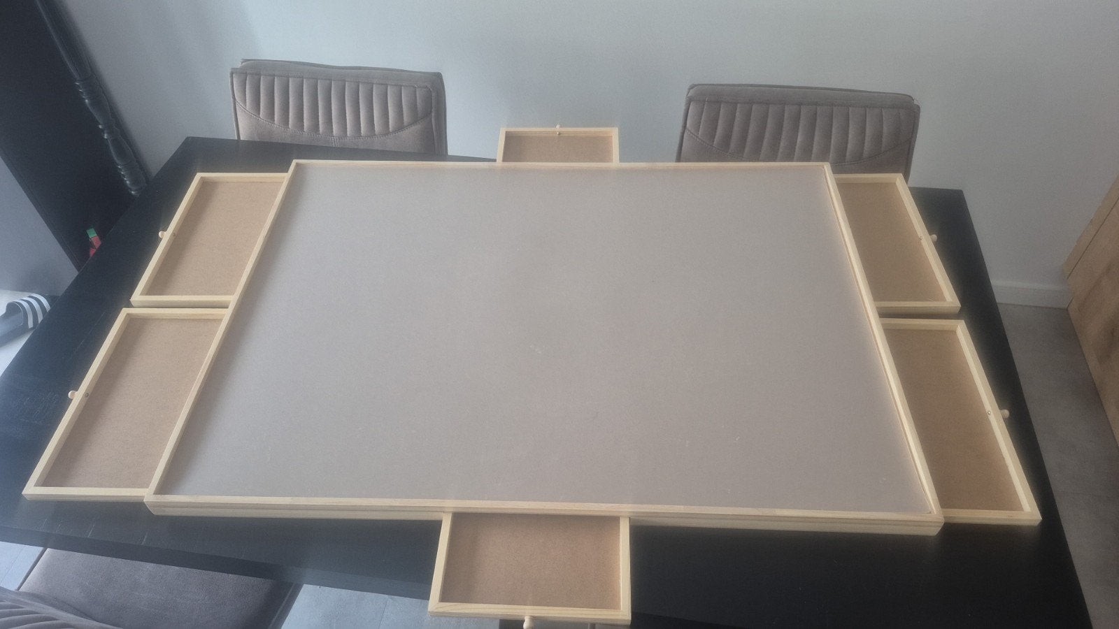 Legpuzzelbord met sorteerlades en afdekplaat, Ophalen of Verzenden, Meer dan 1500 stukjes, Nieuw, Legpuzzel