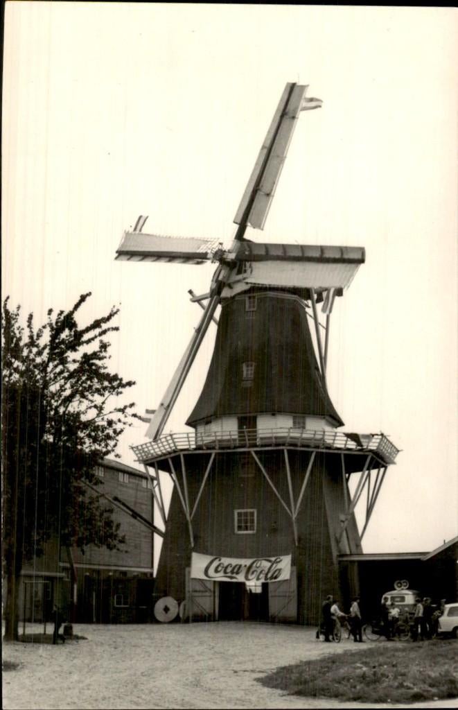 Rotterdam - Molen - Coca-Cola banner, Ophalen of Verzenden, 1940 tot 1960, Gelopen, Zuid-Holland