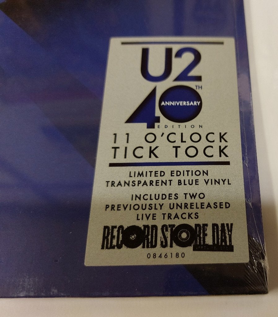 U2 BLAUW VINYL GESEALED 11 o clock tick tock 12 INCH 2020, Speciale editie, 12 inch, Nieuw in verpakking, Verzenden