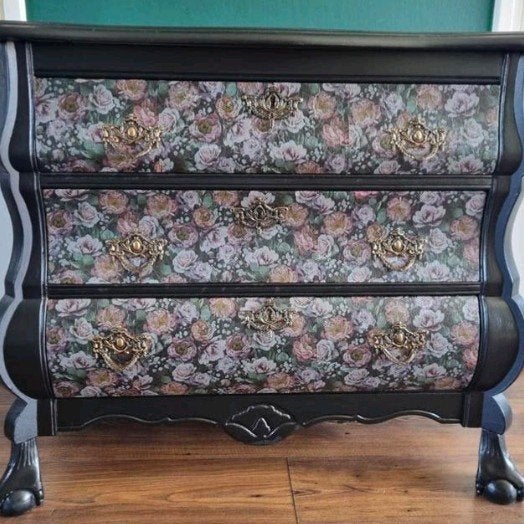 Vintage ladekast met bloemenprint, Antiek en Kunst, Ophalen