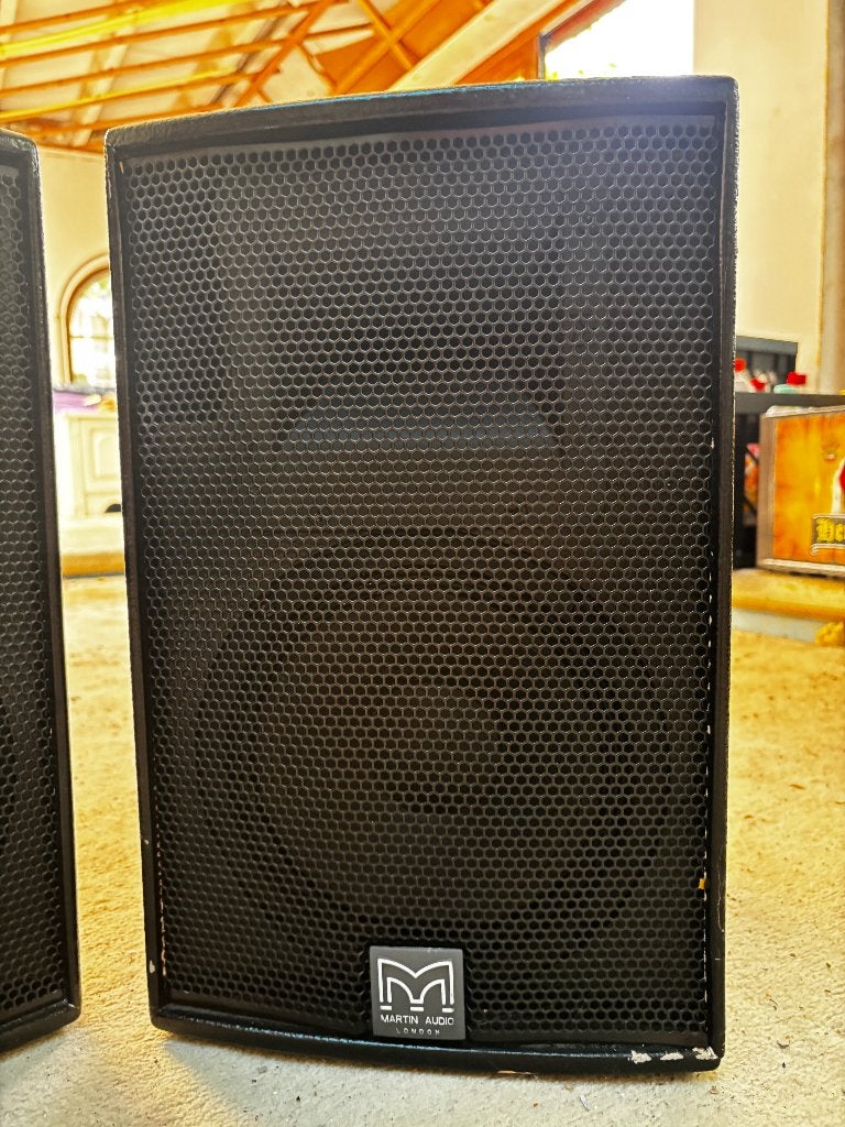 4x Martin audio speakers aq serie, Stereo speakers, 60 tot 120 watt, Niet werkend, Ophalen