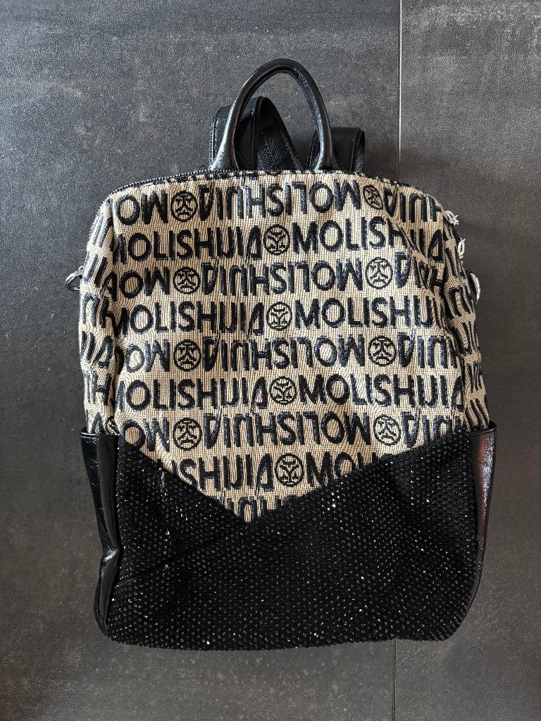 MOLISHUIA Rugzak met Rhinestone Detail, Overige merken, 25 tot 40 cm, Ophalen of Verzenden, Zo goed als nieuw