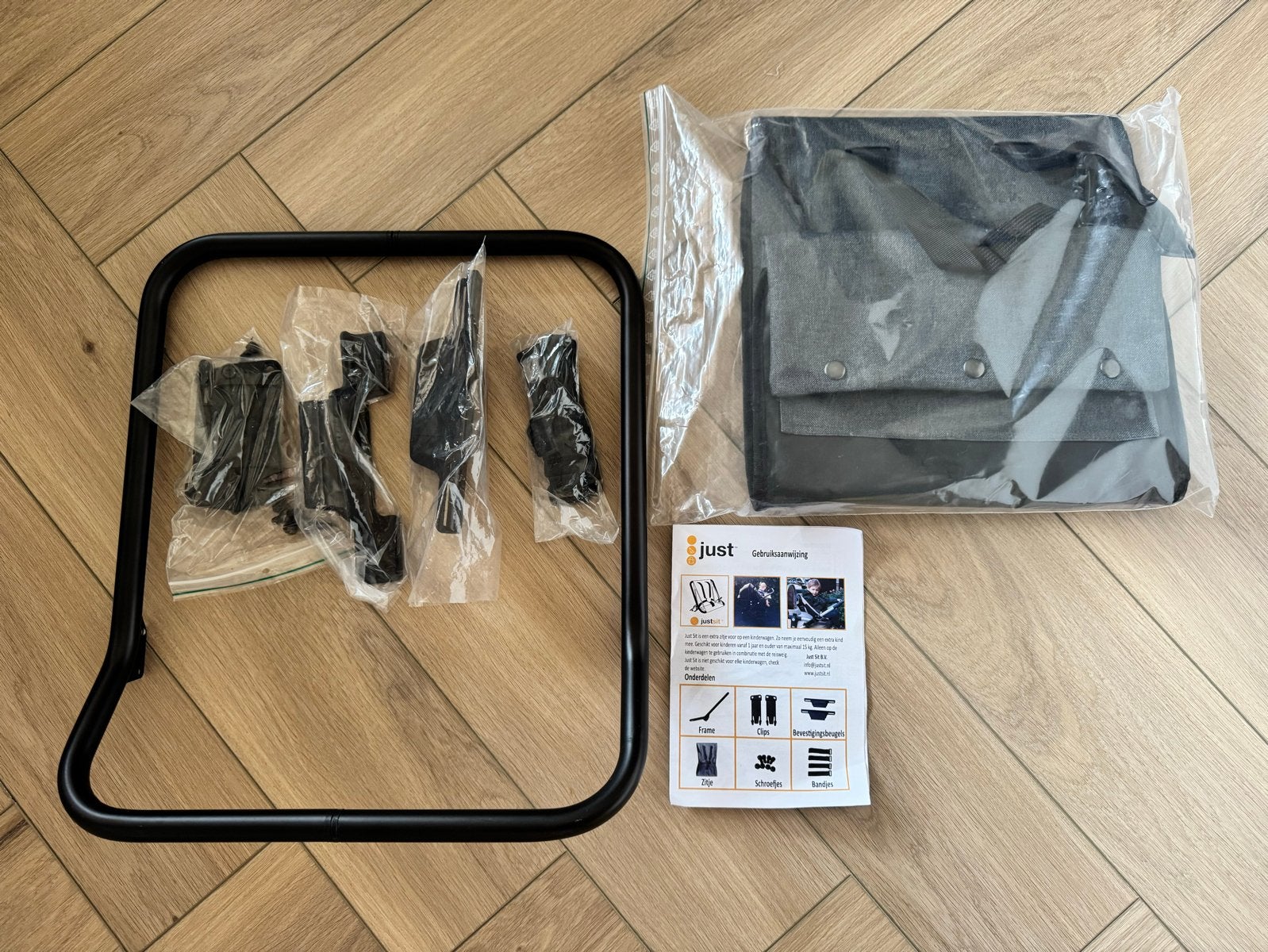 Just Sit kinderstoeltje voor kinderwagen (Nieuw), Kinderen en Baby's, Kinderwagens en Combinaties, Ophalen of Verzenden, Nieuw