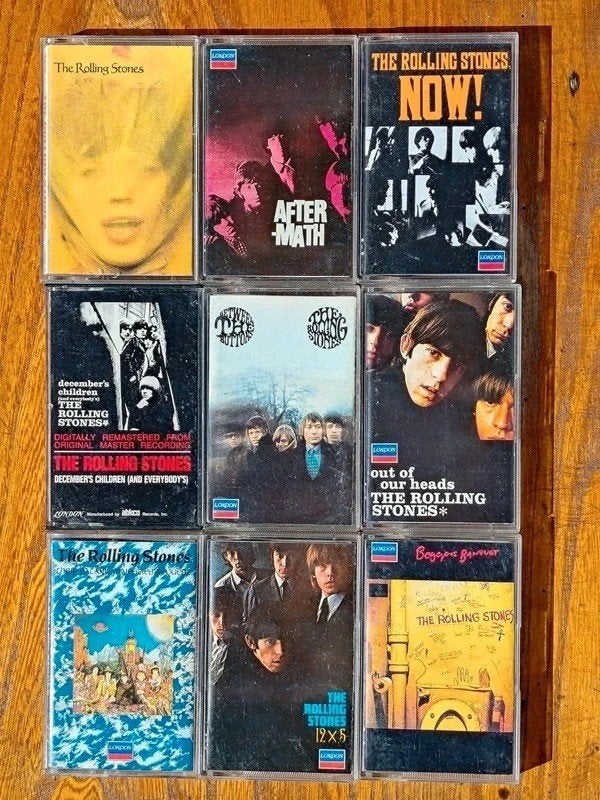 Rolling Stones Cassette Collectie - 9x Chrome Type II London, Ophalen of Verzenden, Gebruikt, 1 bandje, Origineel