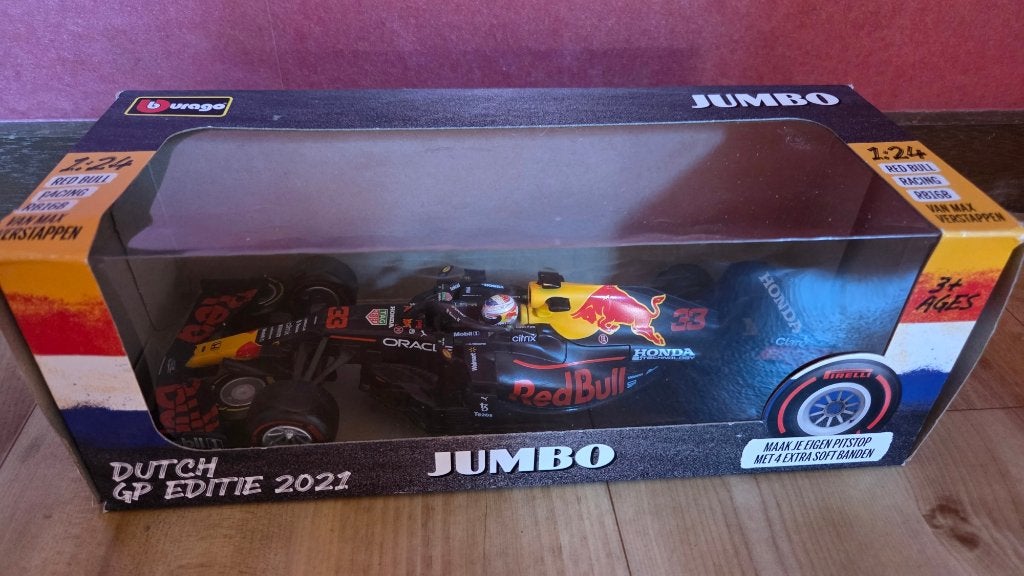 Red Bull Racing RB16B Max Verstappen 1:24 Dutch GP Editie, Ophalen of Verzenden, Nieuw, Auto, Bburago