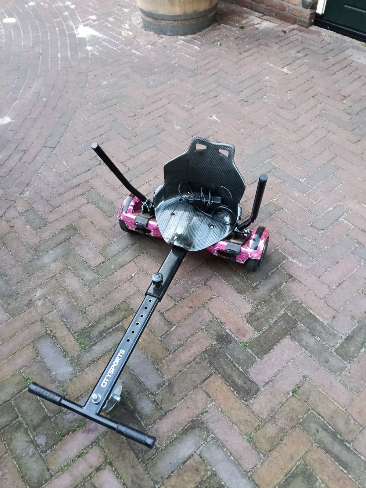 Hoverboard met kart en oplader, Ophalen, Gebruikt