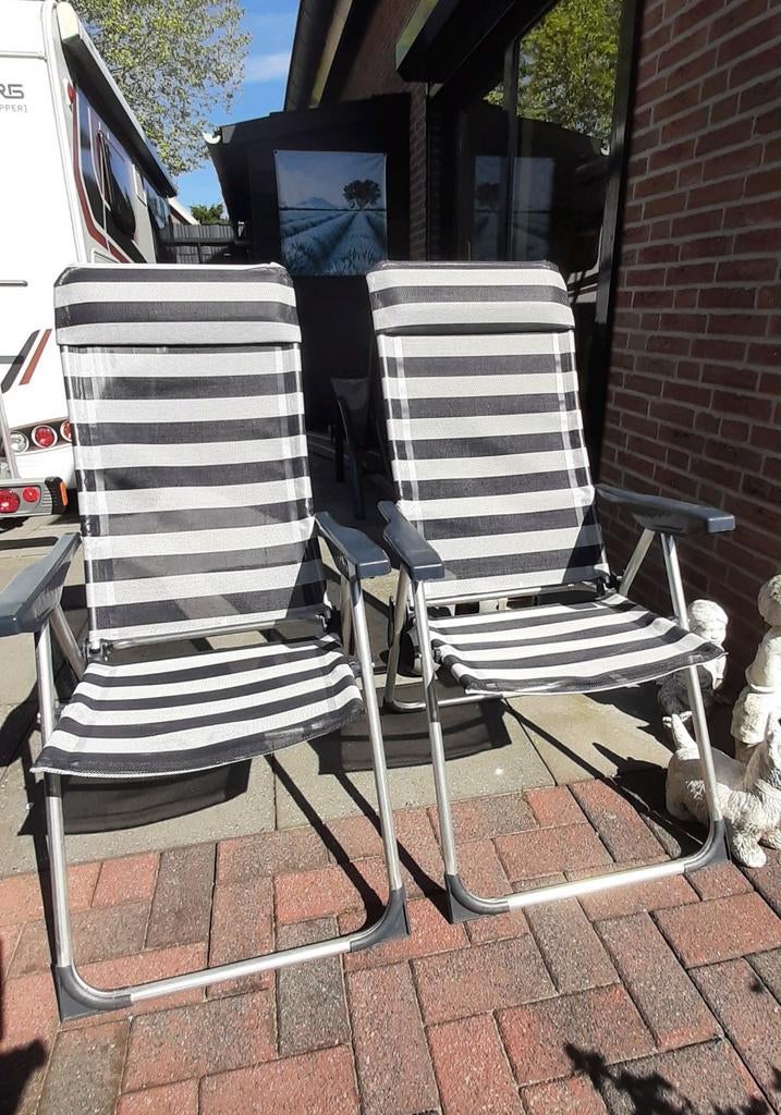 2  Mooie licht gewicht kampeerstoelen, Caravans en Kamperen, Ophalen, Zo goed als nieuw, Campingstoel