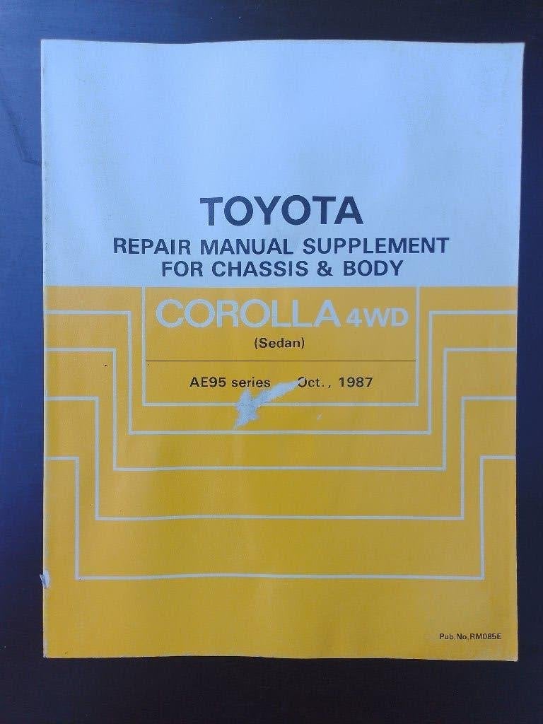 Toyota Corolla 4WD sedan 1987 dealer werkplaatsboek, Ophalen of Verzenden, Gelezen, Toyota