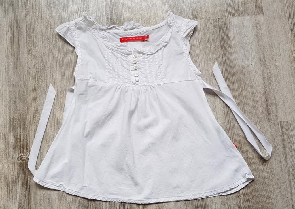 Bengh wit topje / blouse maat 110 /116, Meisje, Overhemd of Blouse, Ophalen of Verzenden, Zo goed als nieuw