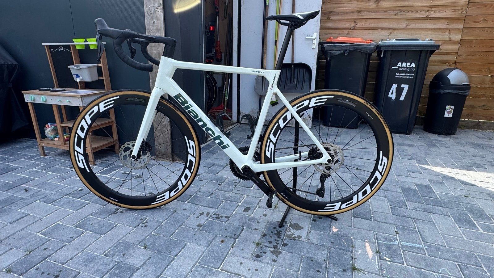 Bianchi Sprint 2024 maat 57 105 Di2 racefiets, Fietsen en Brommers, Fietsen | Racefietsen, 28 inch, Carbon, Heren, Zo goed als nieuw