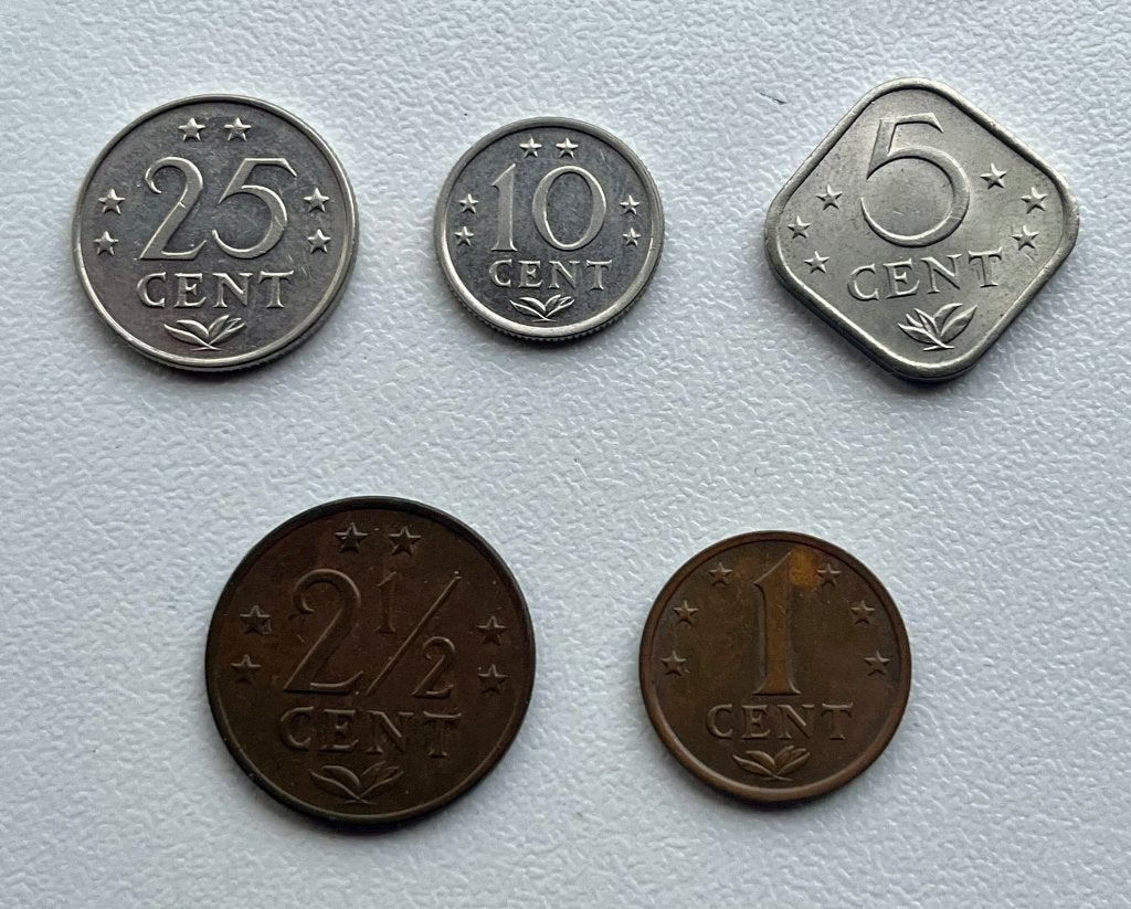 Setje kleingeld Nederlandse Antillen, Verzenden, Koningin Juliana, Overige waardes, Setje