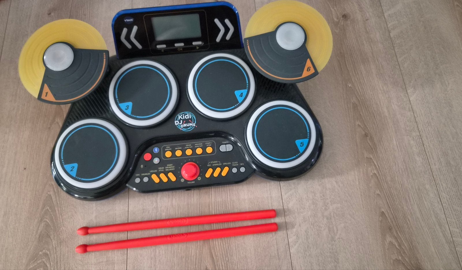 VTech Kidi DJ Mix Drums met licht en geluid, Kinderen en Baby's, Ophalen of Verzenden, Zo goed als nieuw, Ontdekken, Met licht